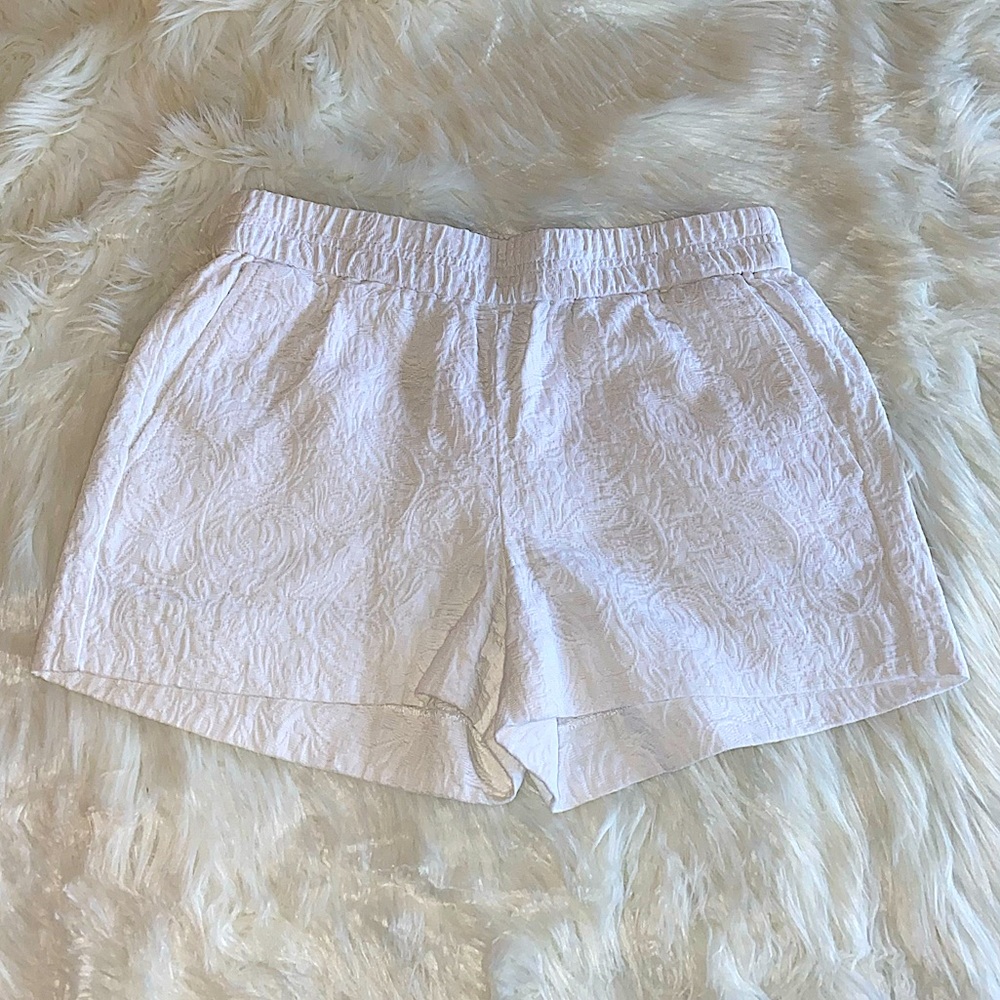 J.Crew size 0 white patterned plush soft shorts
